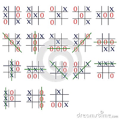 Tic-tac-toe vector illustration. Vector Illustration