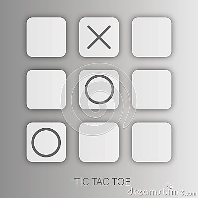 Tic tac toe game Vector Illustration