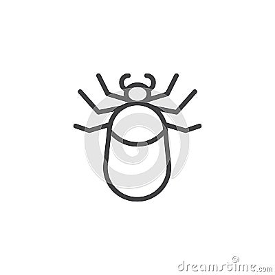 Tick animal line icon Vector Illustration