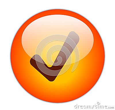 Tick Button Stock Photo