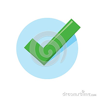 Tick icon vector symbol, Stock Photo