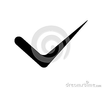 Tick sign, check mark vector symbol icon design. Vector Illustration