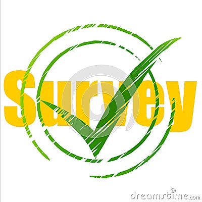 Tick Survey Represents Yes Checkmark And Assessing Stock Photo