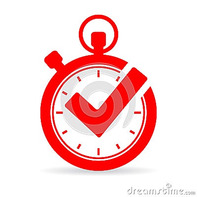 Tick timer vector icon Vector Illustration