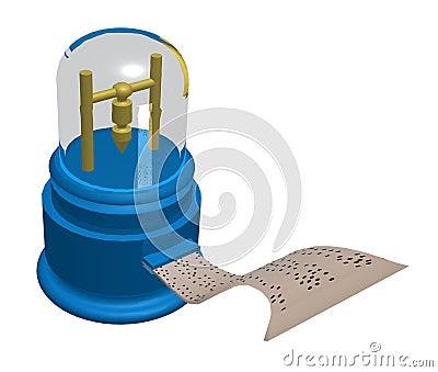 Ticker Tape Machine Stock Photo