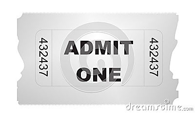 Ticket admit one gradient Vector Illustration