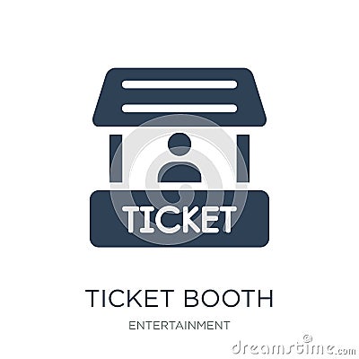 ticket booth icon in trendy design style. ticket booth icon isolated on white background. ticket booth vector icon simple and Vector Illustration