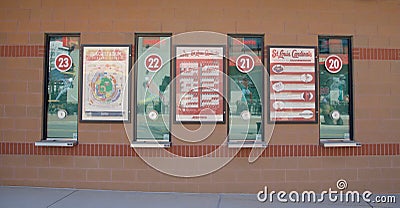 Ticket Box Office at Busch Stadium, Downtown St. Louis Editorial Stock Photo
