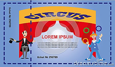 A ticket for the circus Vector Illustration