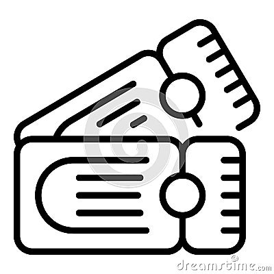 Ticket exhibition icon outline vector. Museum entry Stock Photo