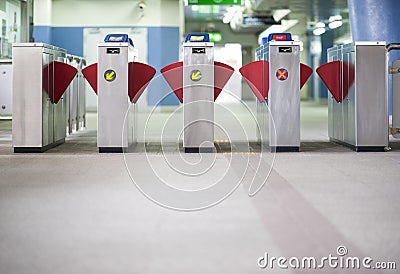 Ticket gate Stock Photo