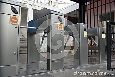 Ticket Gate Stock Photo