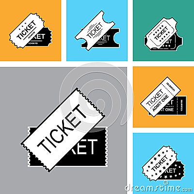 Ticket Icon Isolated Vector Illustration