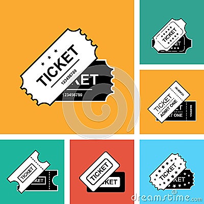 Ticket Icon Isolated Vector Illustration