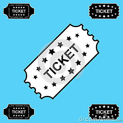 Ticket Icon Isolated Vector Illustration