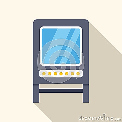 Ticket machine validating tickets with touch screen and illuminated buttons Stock Photo