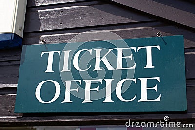 Ticket office sign Stock Photo