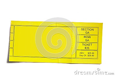 Ticket stub Stock Photo