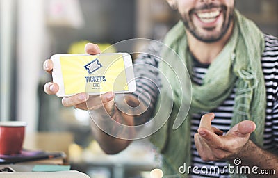 Tickets Buying Payment Event Entertainment Concept Stock Photo