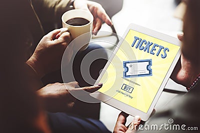 Tickets Buying Payment Event Entertainment Concept Stock Photo