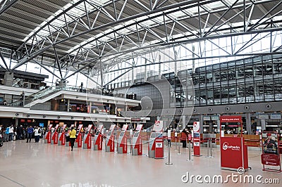 Tickets office at Hamburg International Airport Editorial Stock Photo