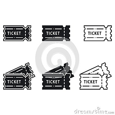 event tickets vector icons Stock Photo
