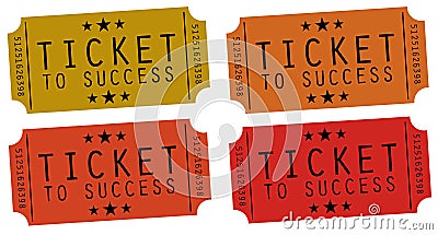 Ticket to success Stock Photo