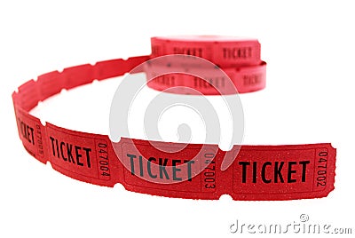 Tickets Used for Entrance into an Event Stock Photo