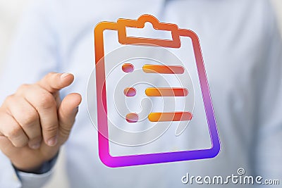 A ticking check box. check boxes cloud Stock Photo