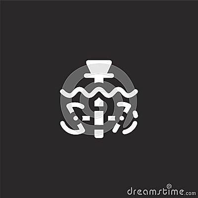 tidal power icon. Filled tidal power icon for website design and mobile, app development. tidal power icon from filled renewable Vector Illustration