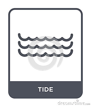 tide icon in trendy design style. tide icon isolated on white background. tide vector icon simple and modern flat symbol for web Vector Illustration