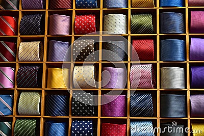 Tie cravat color display Stock Photo