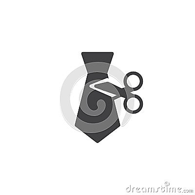 Tie Cut vector icon Vector Illustration