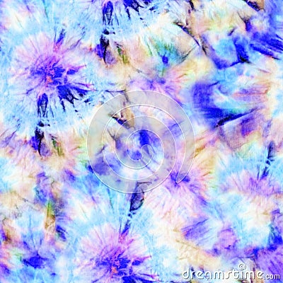 Tie Dye Bright Abstract Circular Print Stock Photo