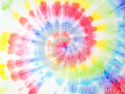 Tie Dye Spiral. Aquarelle Fabric. Swirled Tie Dye Pattern. Rainbow Circular Pattern. Bohemian Art. Floral Spiral Print. Stock Photo
