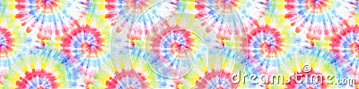 Tie Dye Spiral. Trendy Spiral Dirty Art. Rainbow Tie Dye Spiral. Rainbow Artistic Circle. Tiedye Swirl. Vibrant Seamless Fabric. Stock Photo