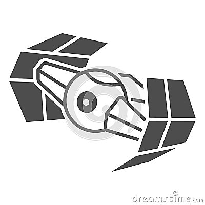 TIE Fighter advanced x1 solid icon, star wars concept, imperial starfighter vector sign on white background, glyph style Vector Illustration