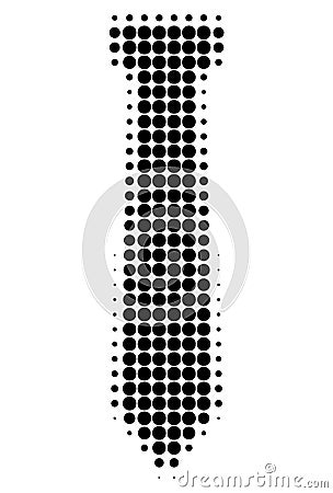 Tie Halftone Dotted Icon Vector Illustration