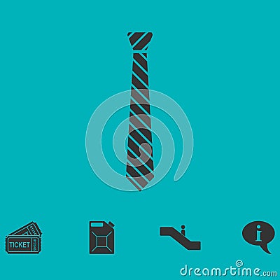 Tie icon flat Vector Illustration