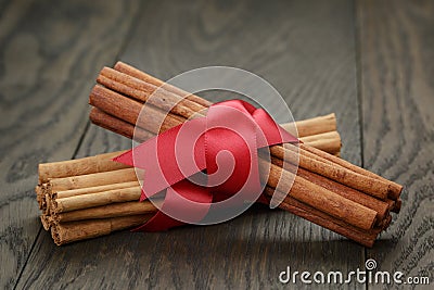 Tied true ceylon cinnamon sticks Stock Photo