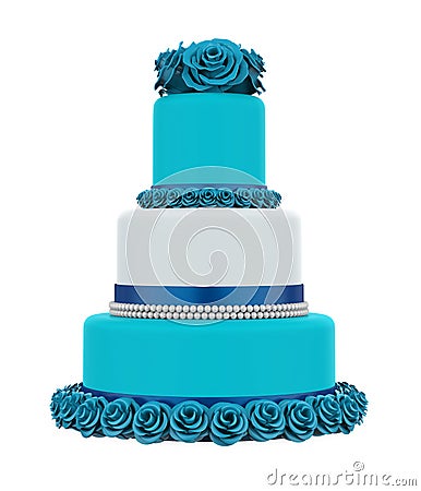 Tiered Cakes Isolated Stock Photo