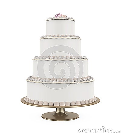 Tiered Cakes Isolated Stock Photo