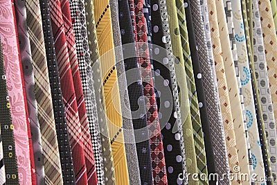 Ties on rack Stock Photo