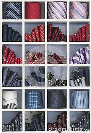 Ties in shapes Stock Photo