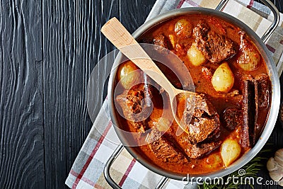 Tifado - tasty greek stew with beef, onion Stock Photo