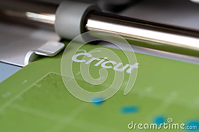 Tiffin, Iowa, USA - 10.2022 - Cricut smart cutting tool used in arts and crafts to make custom designs. Editorial Stock Photo