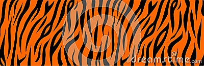 Tiger animal orange and black print Vector Illustration