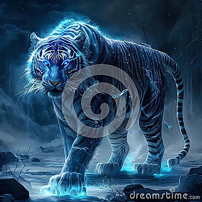 Tiger, a beautiful image of a tiger Cartoon Illustration