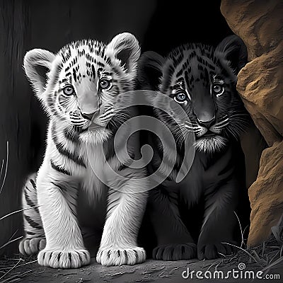 Tiger, a beautiful image of a tiger Cartoon Illustration