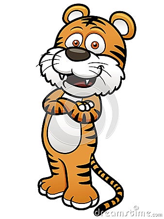 Tiger cartoon Vector Illustration